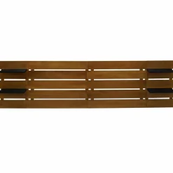 IDMarket Tête de lit bois vieilli étagères noires 5 larges lattes 240 cm* Collection Vintage|Collection Moderne