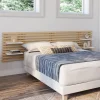 IDMarket Tête de lit en lattes de bois clair* Meubles Blancs|Meubles En Bois