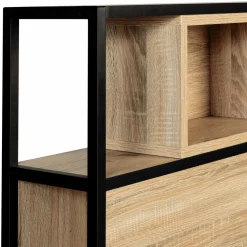 IDMarket Tête de lit industrielle 145 cm bois et métal* Meubles En Bois|Collection Industrielle