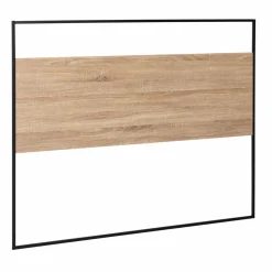 IDMarket Tête de lit industrielle 145 cm bois et métal noir* Meubles En Bois|Collection Industrielle