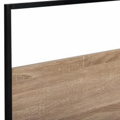 IDMarket Tête de lit industrielle 145 cm bois et métal noir* Meubles En Bois|Collection Industrielle