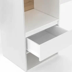 IDMarket Tête de lit sur pied blanc et bois* Collection Moderne|Chambre Complète Adulte