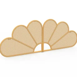 IDMarket Tête de lit suspendue effet rotin et cannage 160 cm en forme de fleur* Collection Cannage|Collection Scandinave