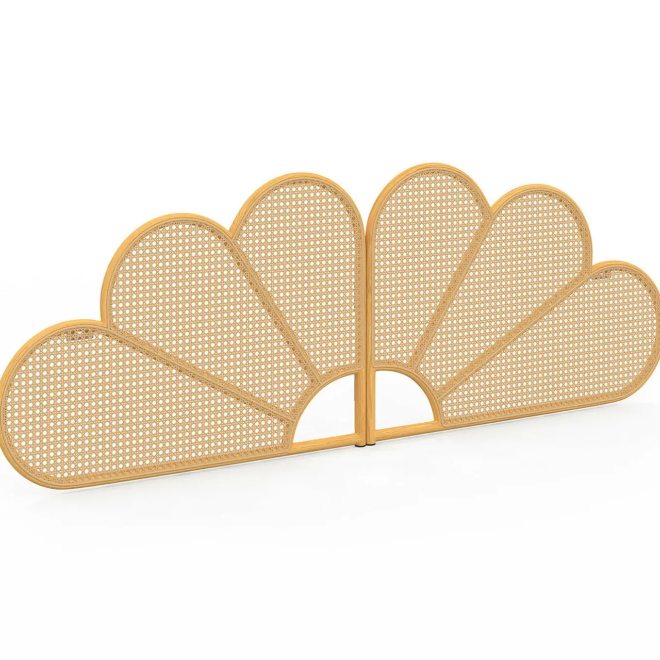 IDMarket Tête de lit suspendue effet rotin et cannage 160 cm en forme de fleur* Collection Cannage|Collection Scandinave