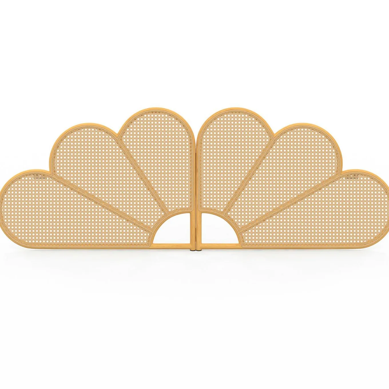 IDMarket Tête de lit suspendue effet rotin et cannage 160 cm en forme de fleur* Collection Cannage|Collection Scandinave