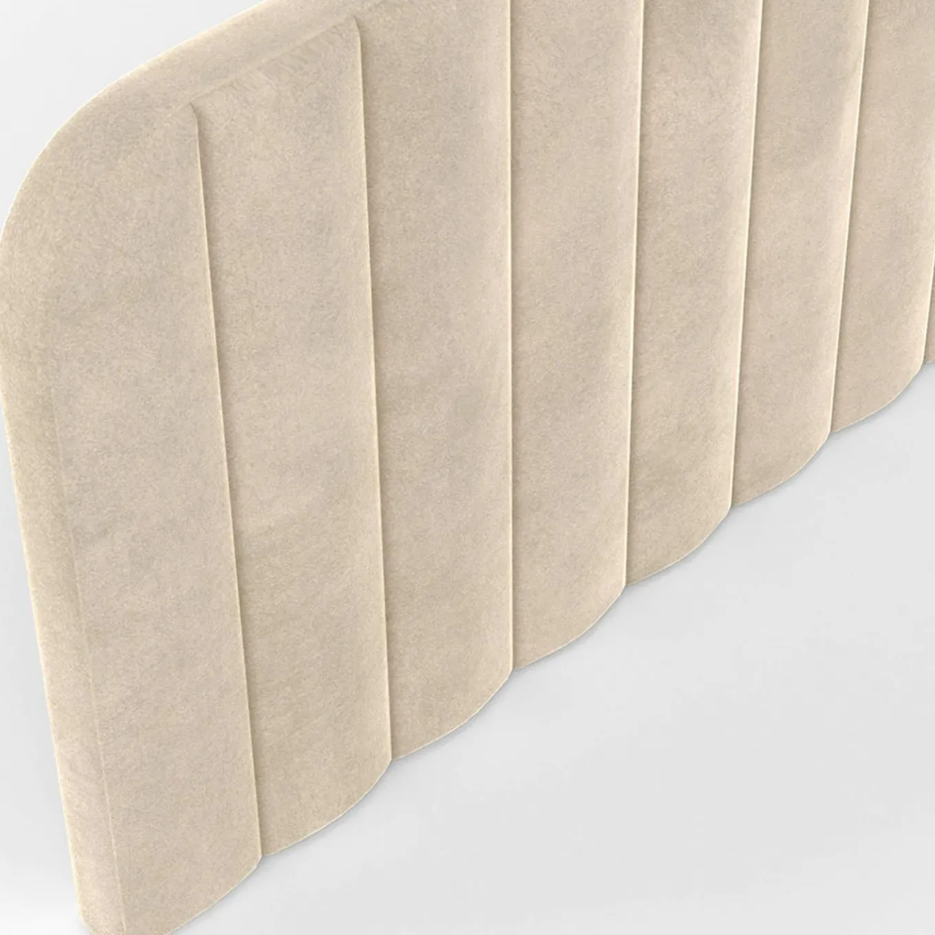 IDMarket Tête de lit suspendue en velours beige 160 cm* Collection Moderne|Têtes De Lit