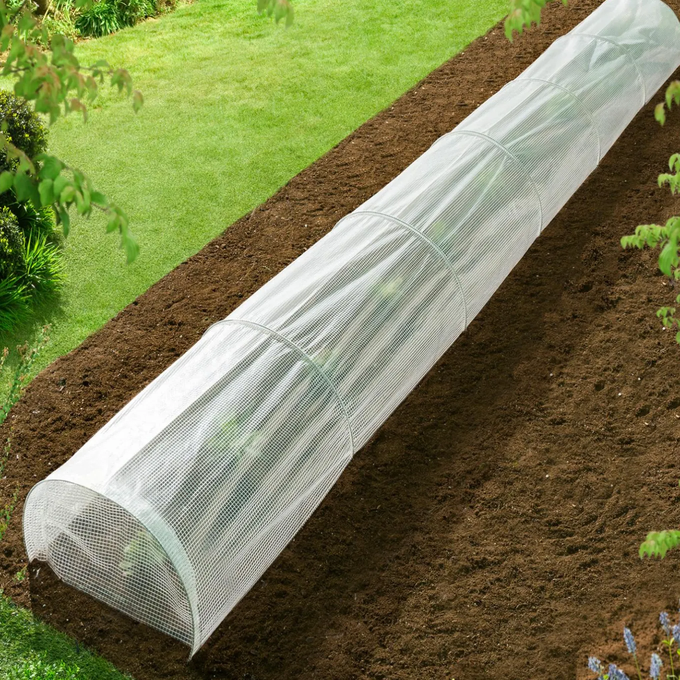 IDMarket Tunnel de forçage 5 m* Tunnels Et Accessoires De Croissance|Serres À Tomates Et Équipement Du Potager