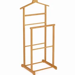 IDMarket Valet de nuit en bambou portant à vêtements* Rangement Et Accessoires|Chambre Complète Adulte