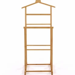 IDMarket Valet de nuit en bambou portant à vêtements* Rangement Et Accessoires|Chambre Complète Adulte