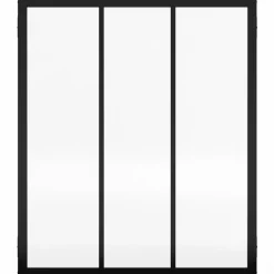 IDMarket Verrière atelier 3 vitrages métal noir et verre trempé* Produits D’Aménagement Intérieur|Collection Agencement Magasin