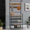 IDMarket Vestiaire d'entrée 5 étagères style industriel* Collection Vintage|Vestiaires Et Meubles D'Entrée