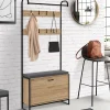 IDMarket Vestiaire d'entrée avec banc et meuble à chaussures style industriel* Bancs D'Entrée|Meubles À Chaussures