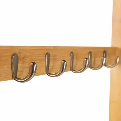 IDMarket Vestiaire d’entrée en bambou avec portant à vêtements et chaussures* Meubles Hauts|Collection Bambou