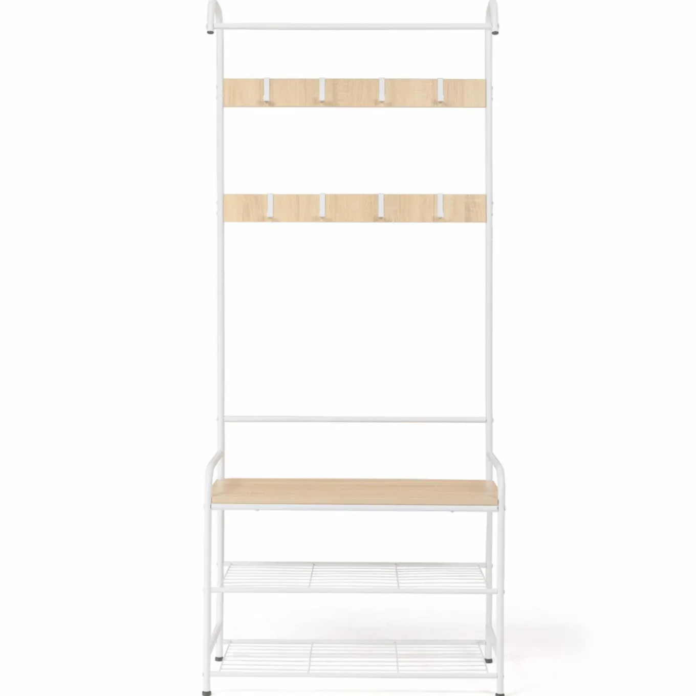 IDMarket Vestiaire d'entrée industriel bois et métal blanc* Vestiaires Et Meubles D'Entrée