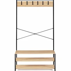 IDMarket Vestiaire d’entrée style industriel avec tablettes* Meubles Hauts|Meubles En Bois
