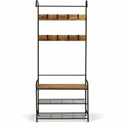 IDMarket Vestiaire d’entrée style industriel avec banquette* Meubles Hauts|Collection Industrielle