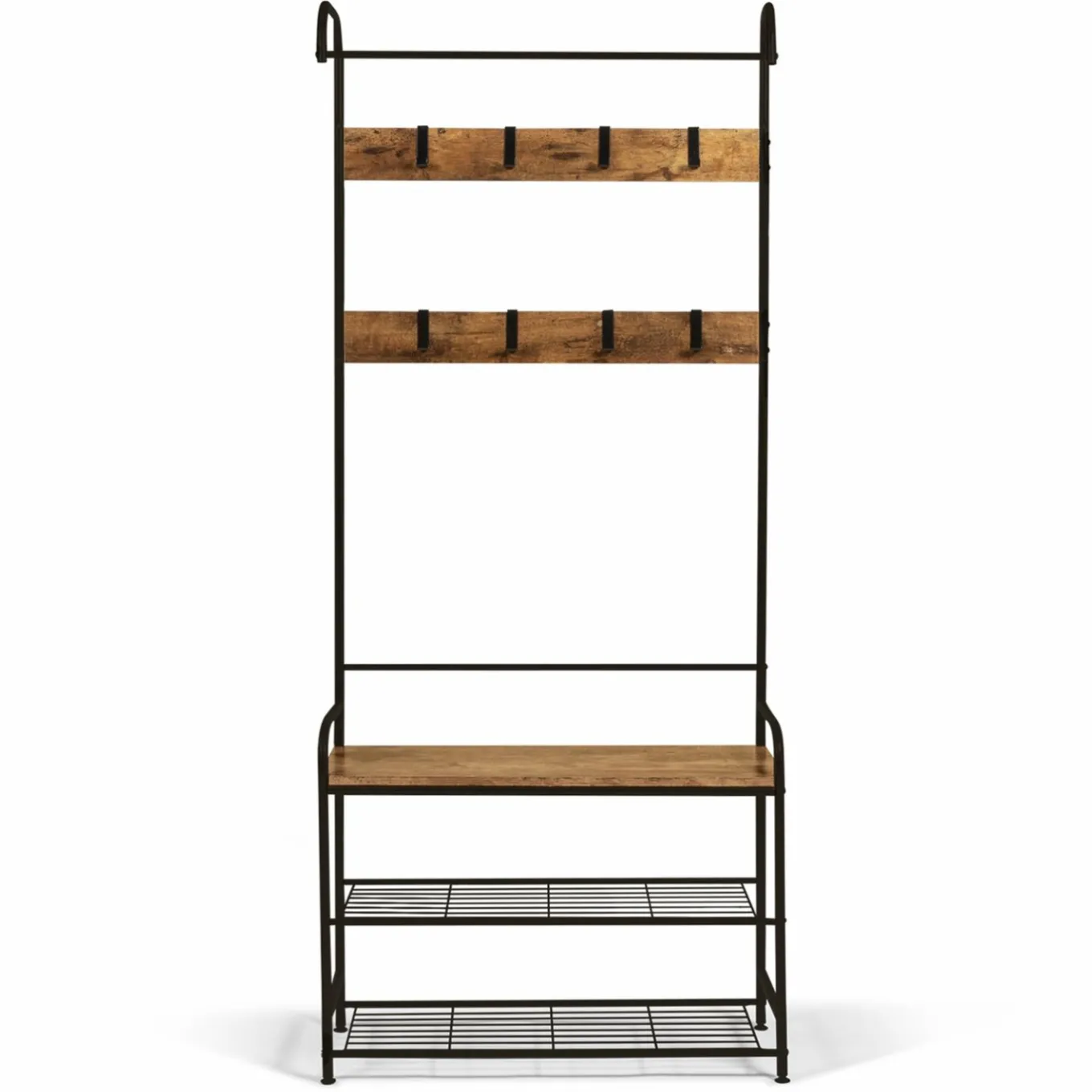 IDMarket Vestiaire d’entrée style industriel avec banquette* Meubles Hauts|Collection Industrielle