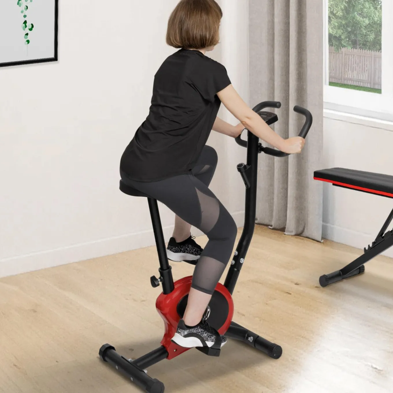 IDMarket Vélo d'appartement avec écran LCD multifonction* Équipements Musculation Et Fitness